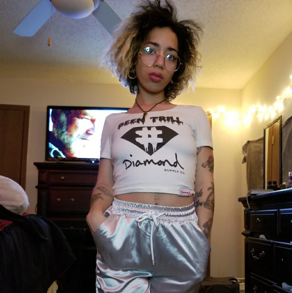 Diamond supply co x Been trill crop top